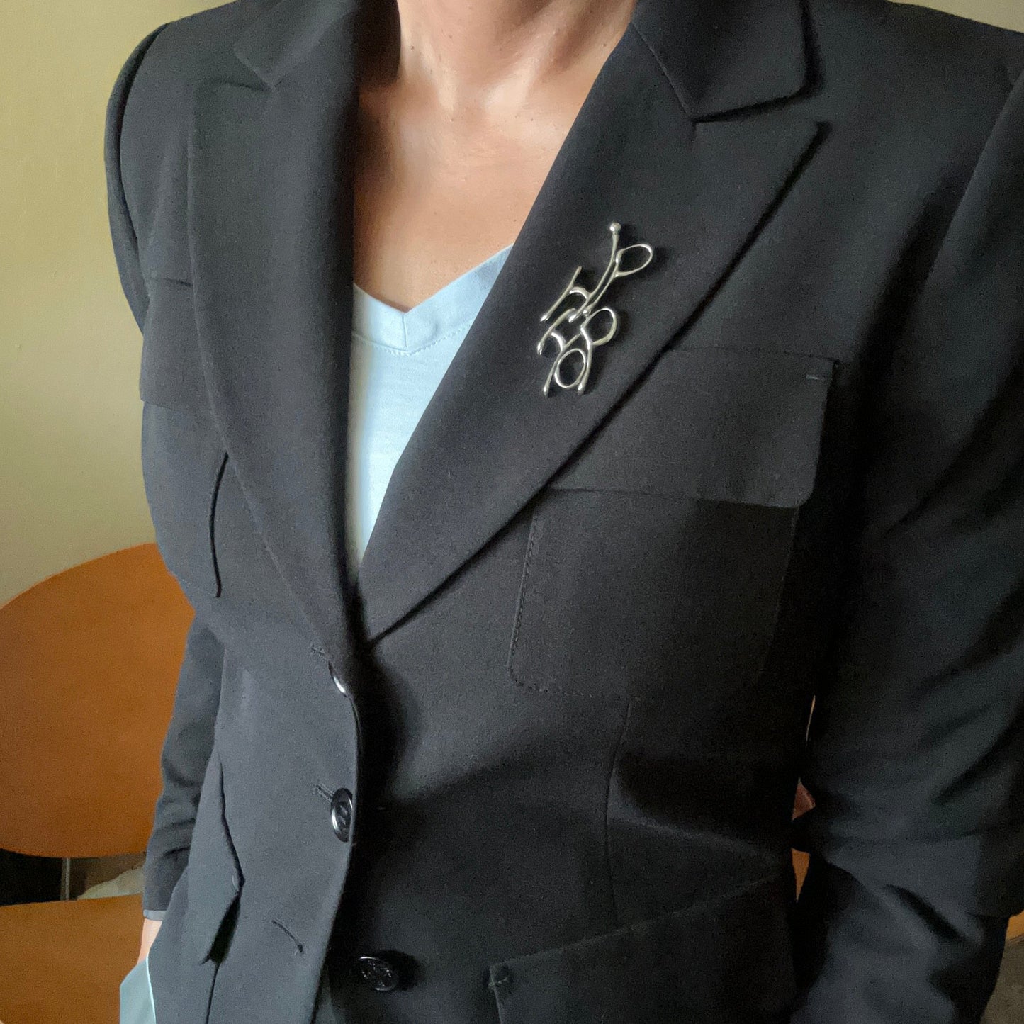 HipHop Pin - Sterling Silver, Word Art Jewelry, Stylized Heritage