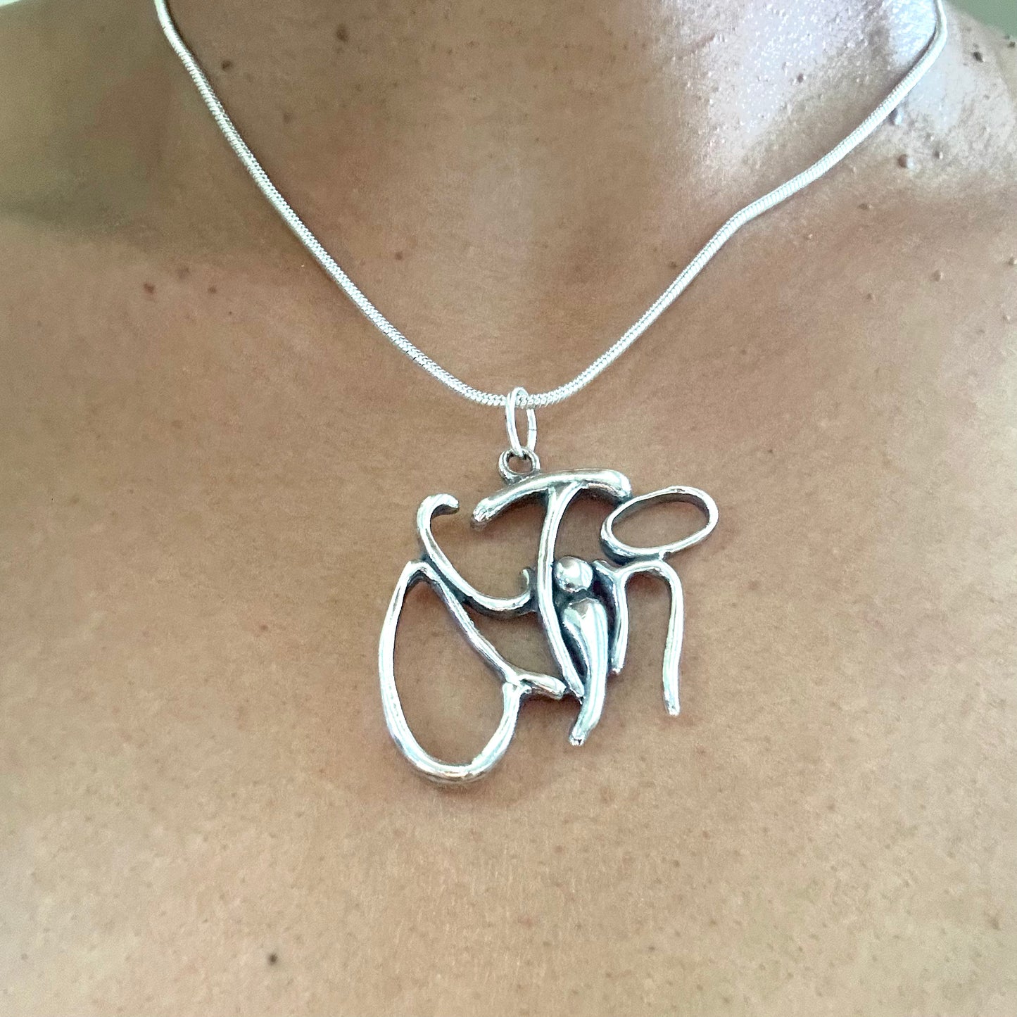 ACTION - Sterling Silver with Leather Necklace