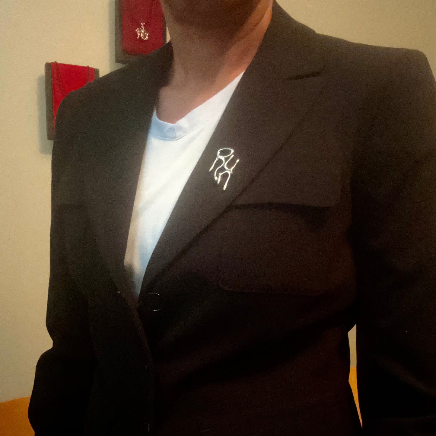 Run- Sterling Silver with Leather Necklace