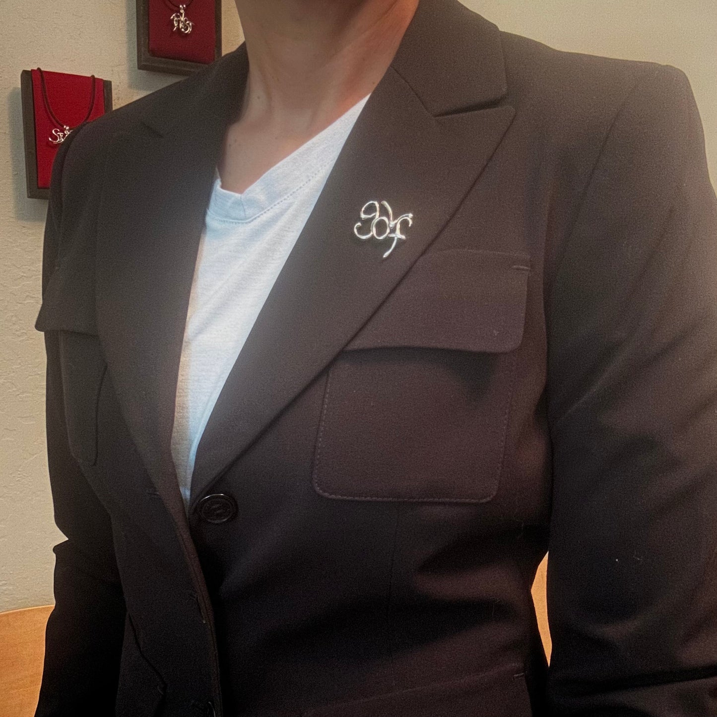 golf- Sterling Silver with Leather Necklace