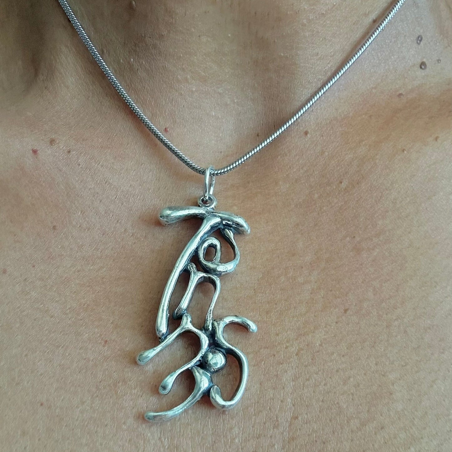 Tennis- Sterling Silver with Leather Necklace