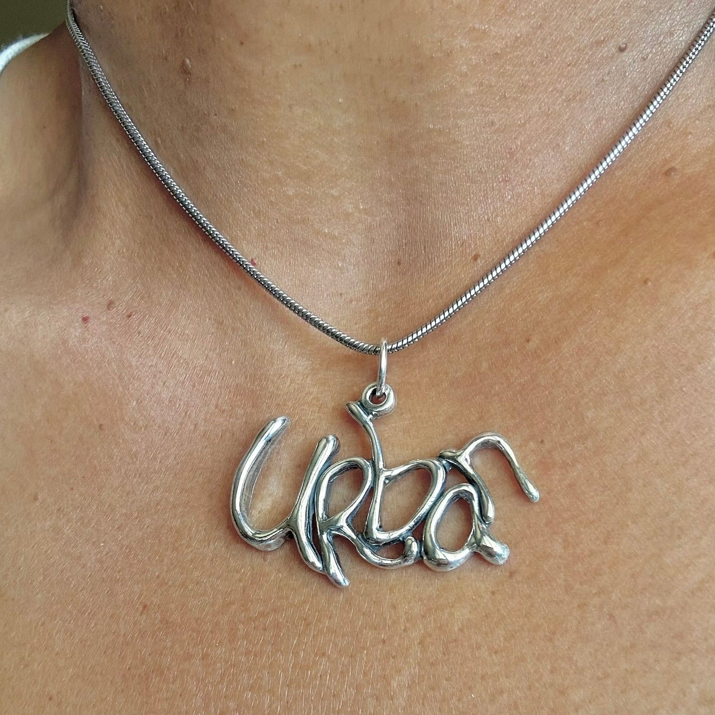 Urban - Sterling Silver with Leather Necklace
