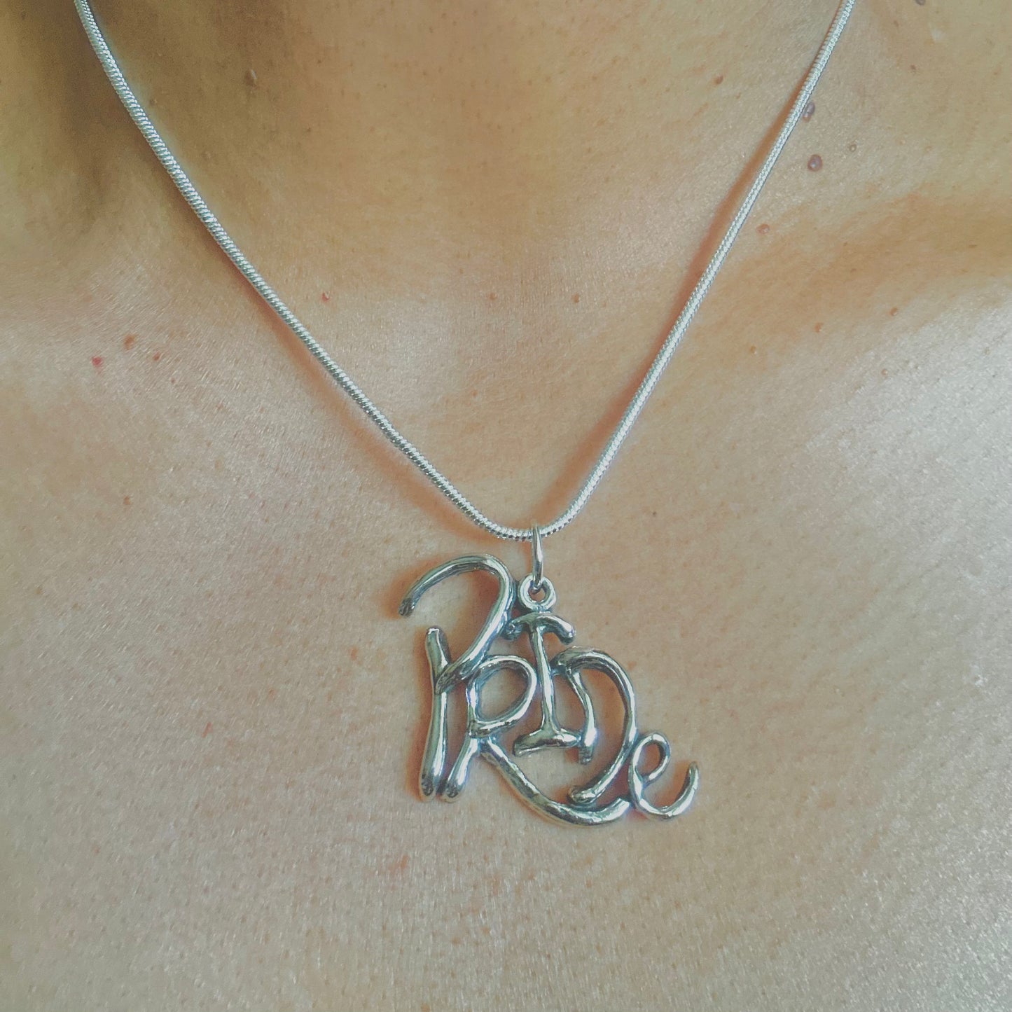 Pride - Sterling Silver with Leather Necklace