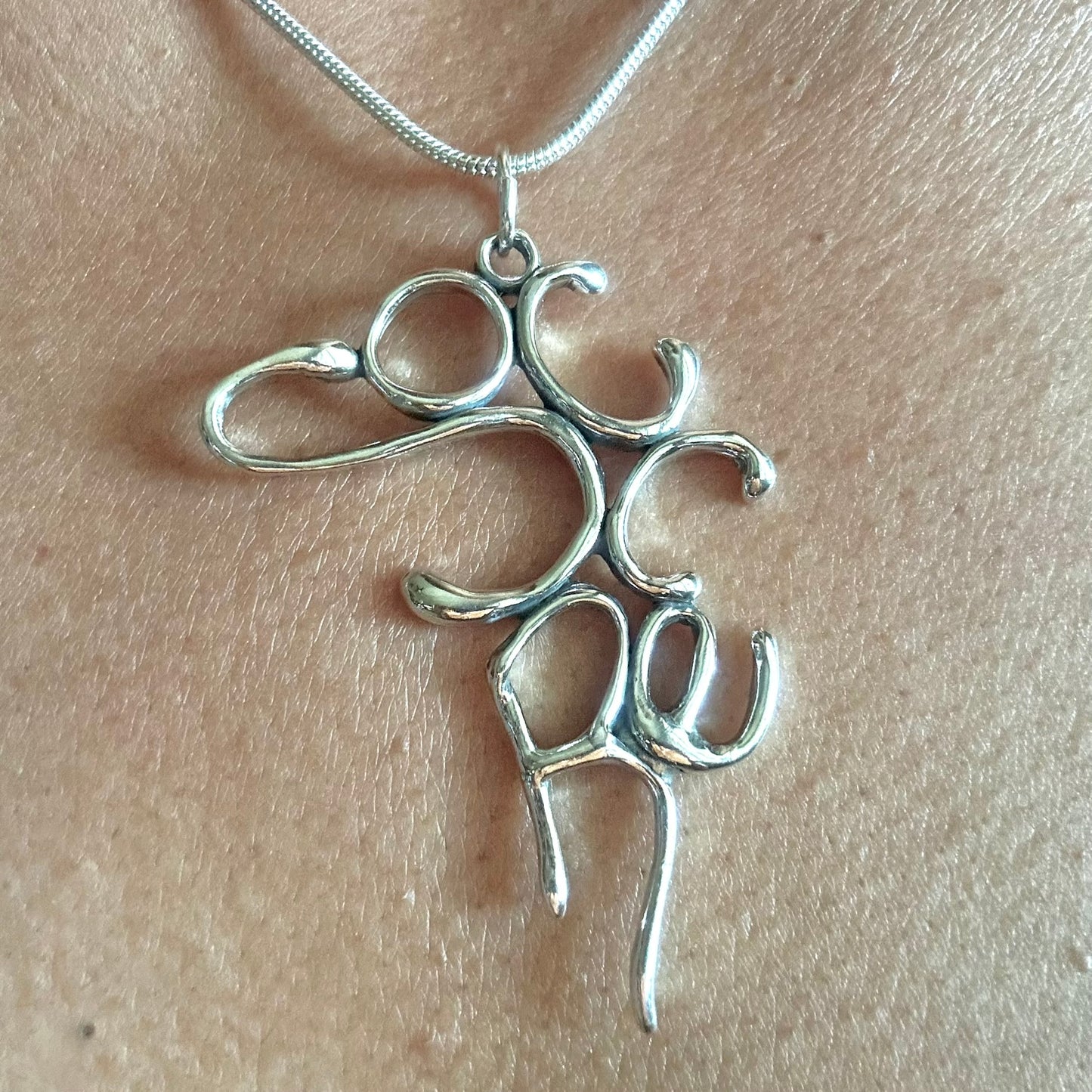 Soccer - Sterling Silver with Leather Necklace