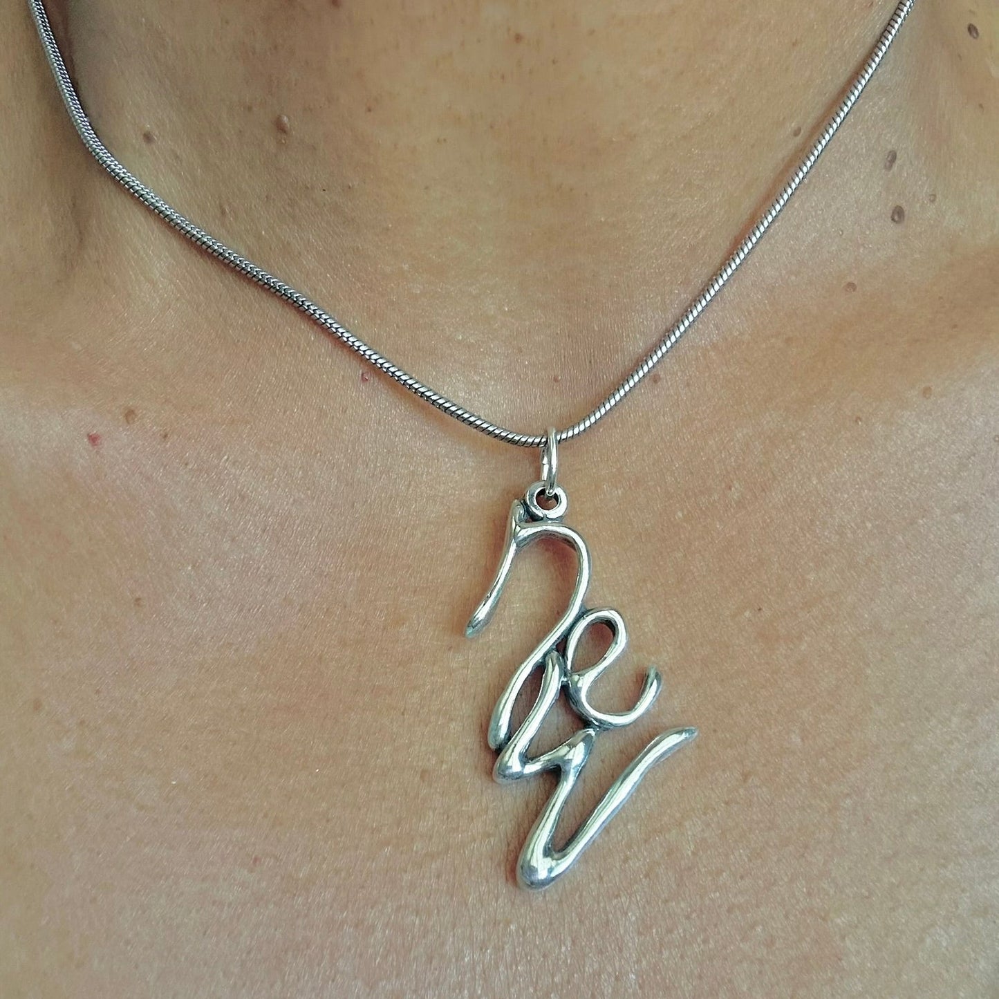 New - Sterling Silver with Leather Necklace