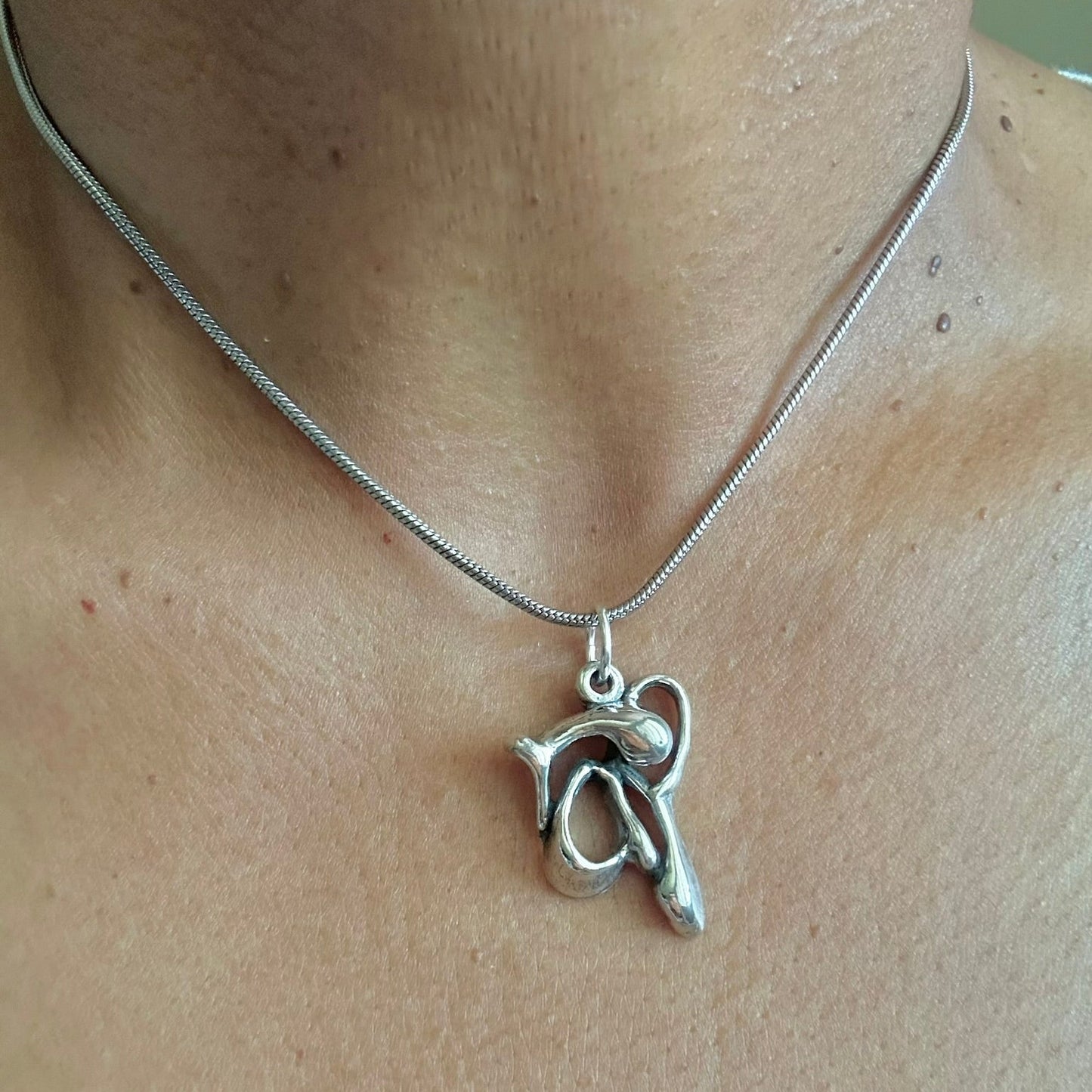 Rap - Sterling Silver with Leather Necklace