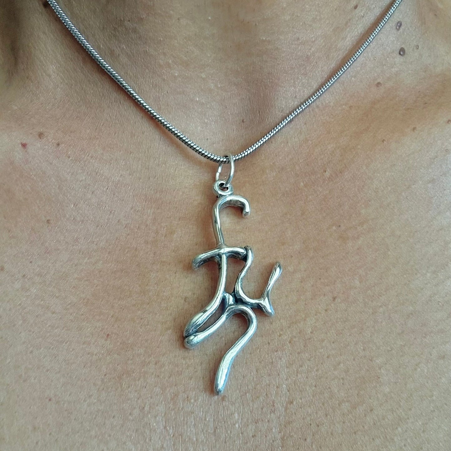 Fun - Sterling Silver with Leather Necklace