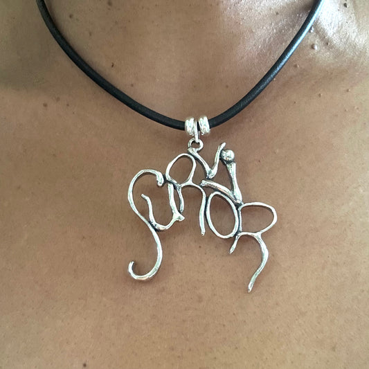 Survivor- Sterling Silver with Leather