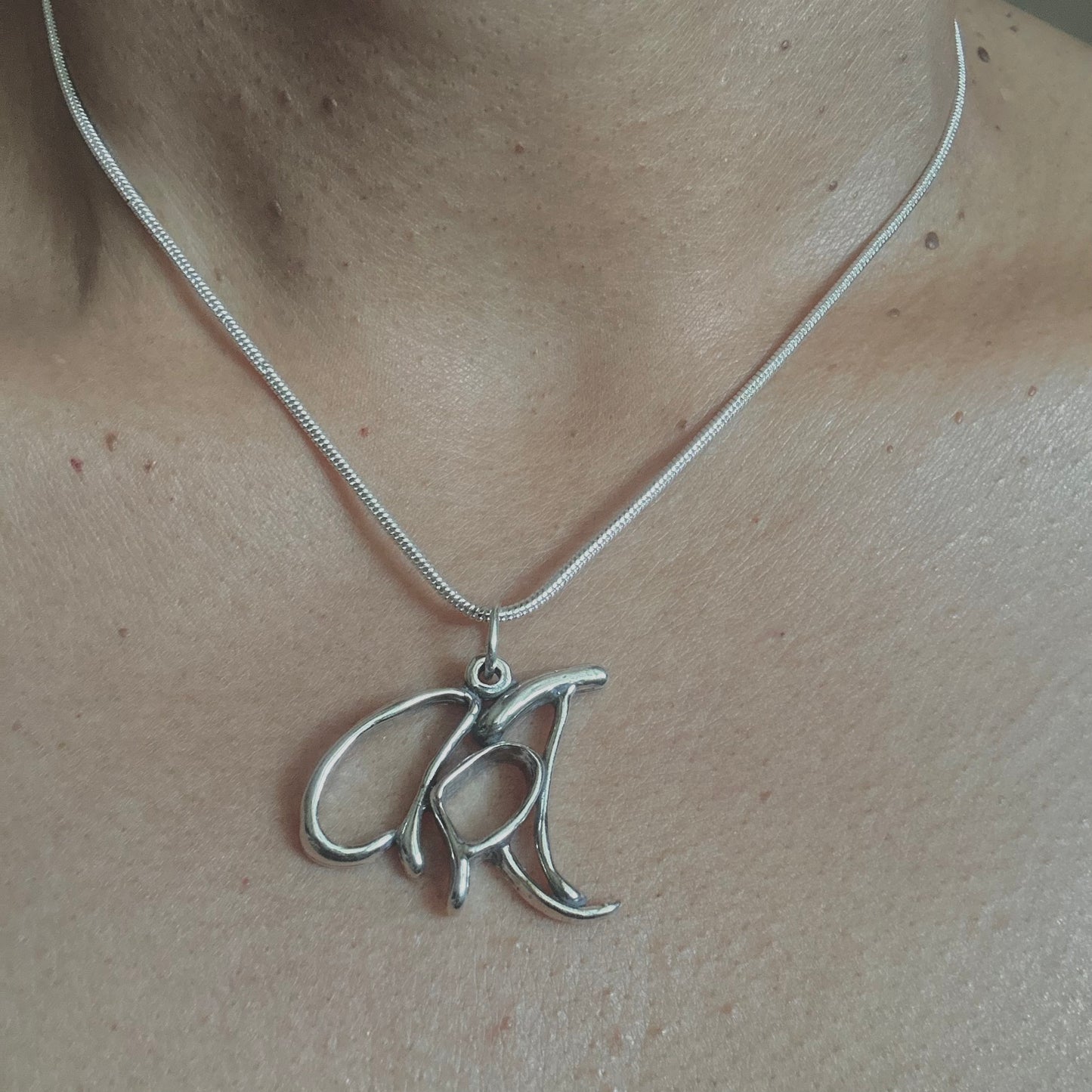 Art - Sterling Silver with Leather Necklace