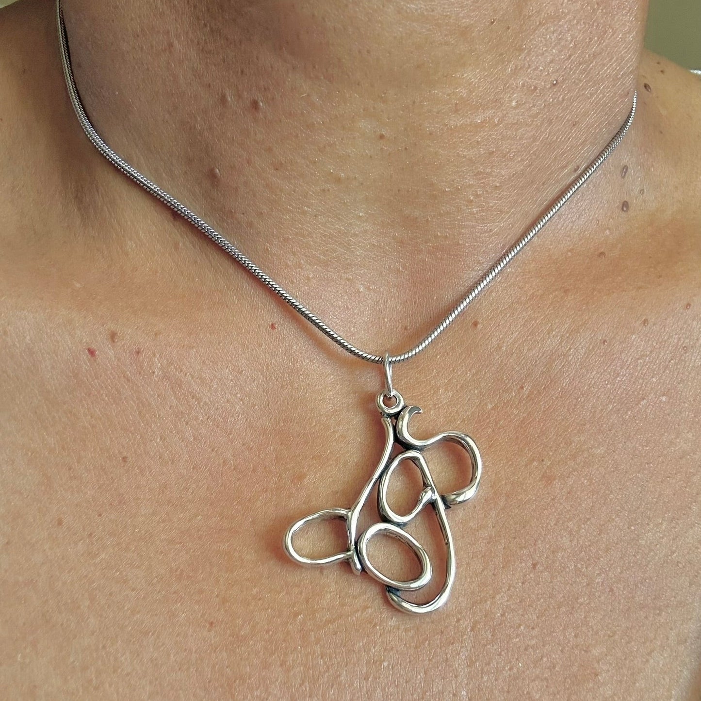 dogs- Sterling Silver with Leather Necklace