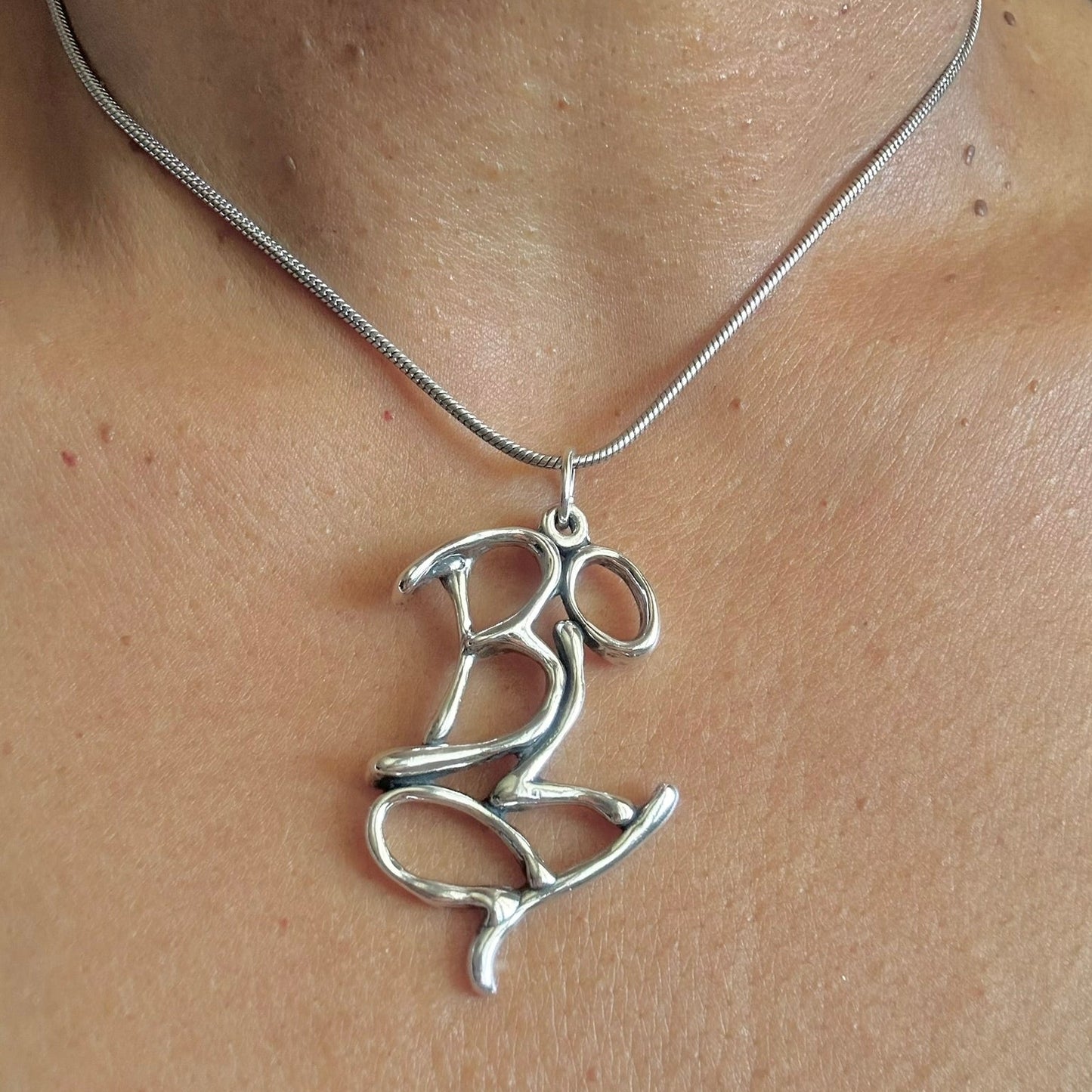 Bold - Sterling Silver with Leather Necklace