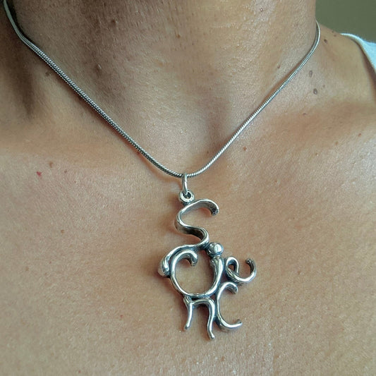 Science Word Art Necklace, Stylized Heritage